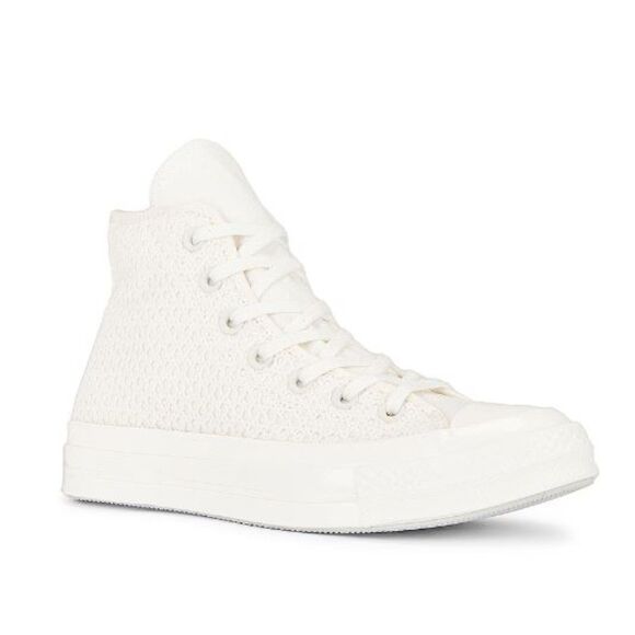 Converse Chuck 70 White & Lilac Crochet Knit Unisex High Top Shoes W9.5 M7.5 NIB - Picture 13 of 13